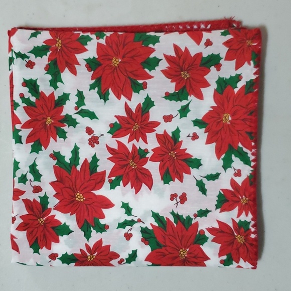 About 36" square table cover, Christmas crochet edges. - Picture 2 of 5